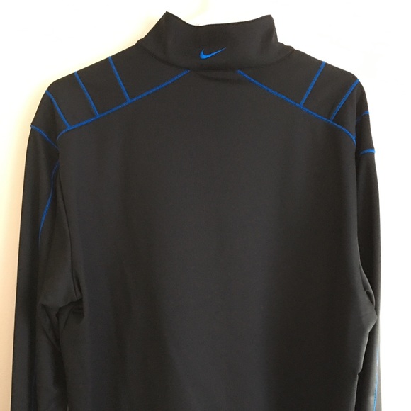 Nike Men’s Black/Blue Dri-FIT Quarter Zip - Picture 5 of 7